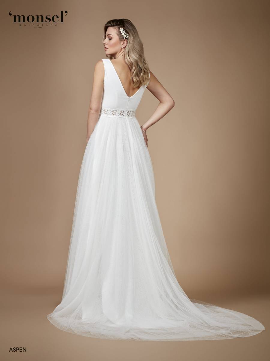 robe de marié en tulle plume et dentelle